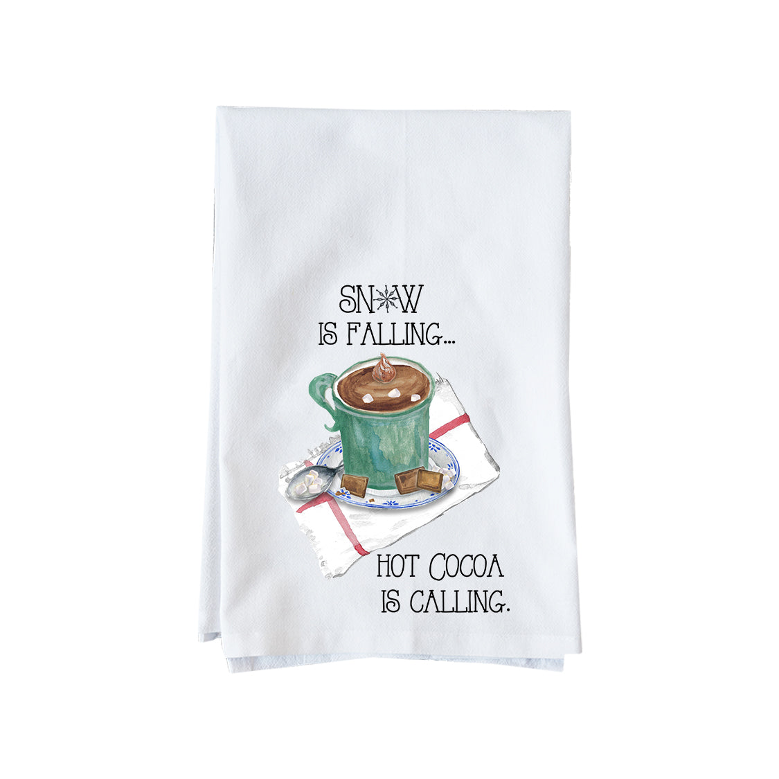 Snow is Falling Cocoa is Calling Kitchen Towel