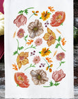 Fall Floral Collage Kitchen Towel