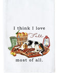 Love Fall Most of All Kitchen Towel
