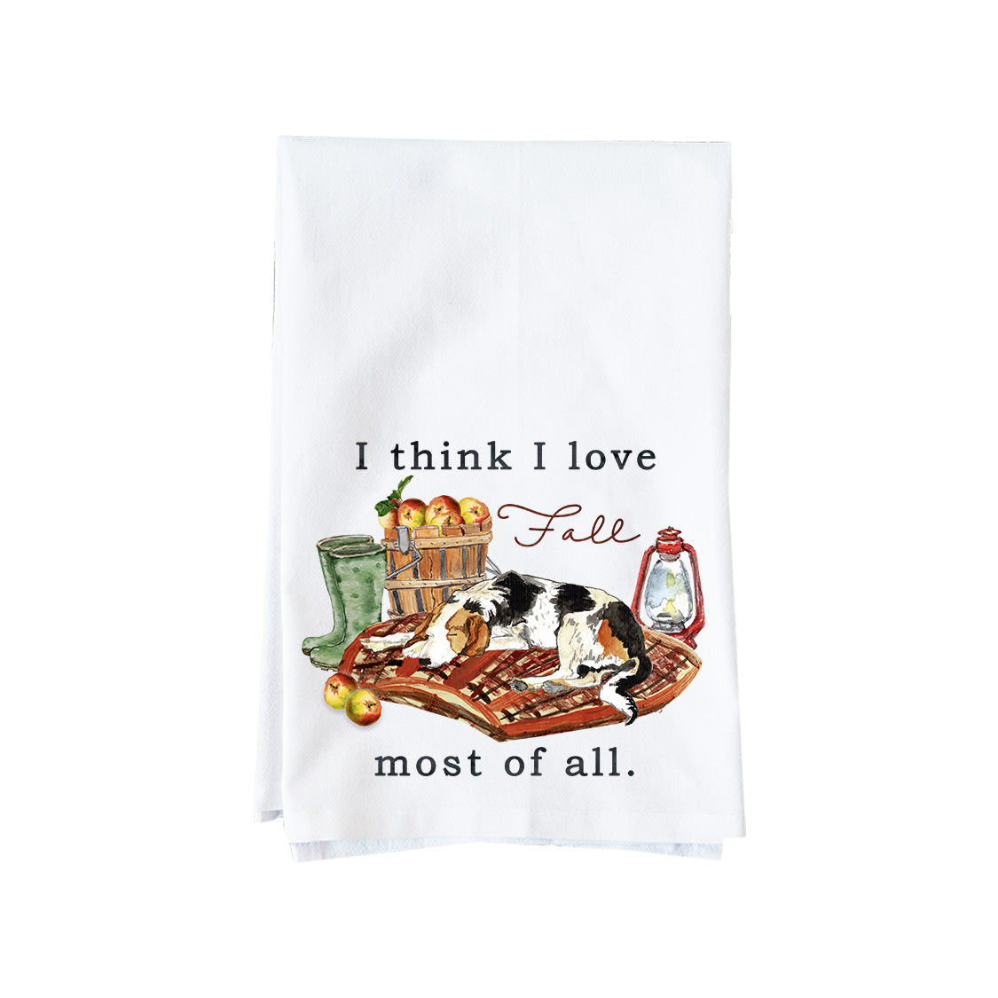 Love Fall Most of All Kitchen Towel