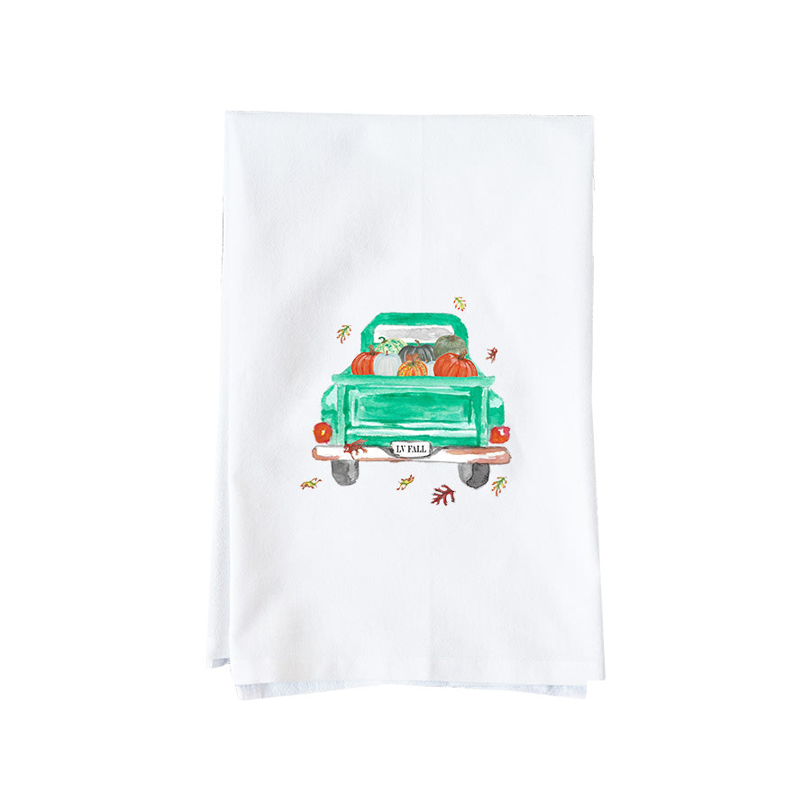 Fall Pumpkin Truck Kitchen Towel