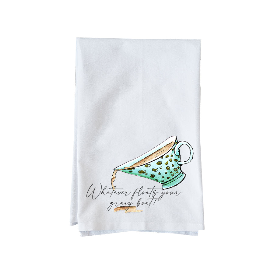Floats Your Gravy Boat Kitchen Towel