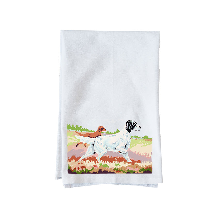 Paint By Number Hunting Dogs In Field Kitchen Towel