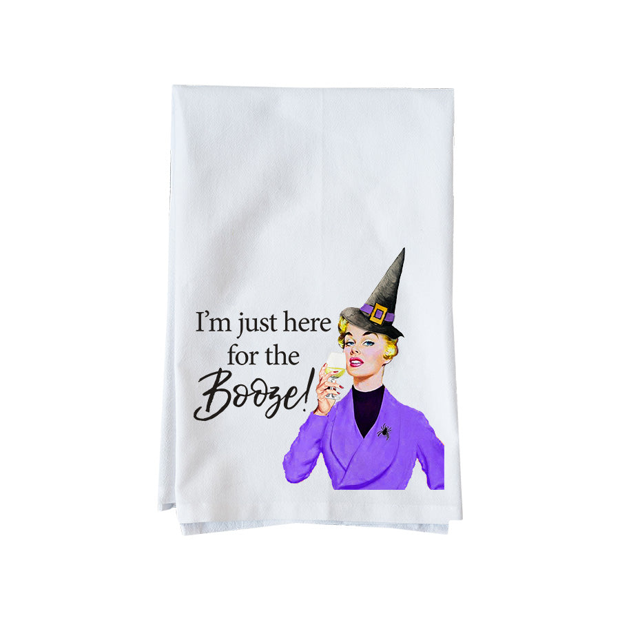 I'm Just Here for the Booze! Kitchen Towel