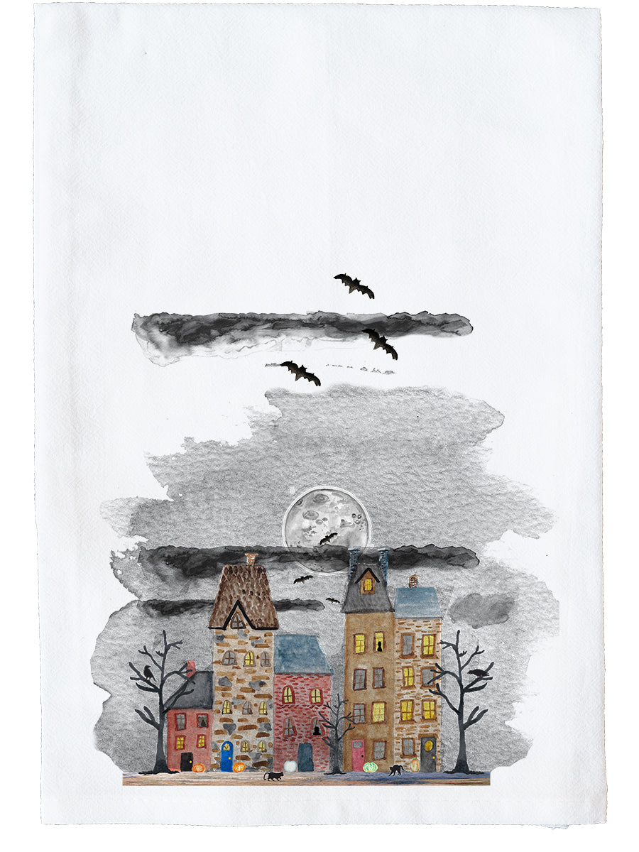 Haunted Houses Kitchen Towel