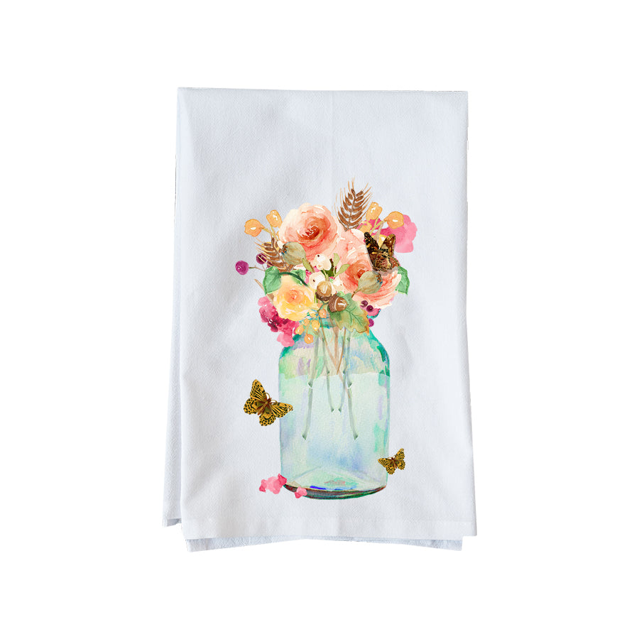 Fall Mason Jar Kitchen Towel