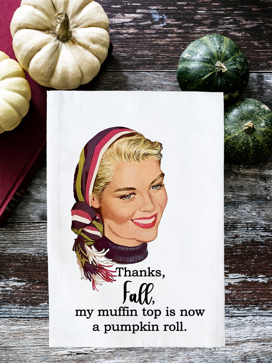 Muffin Top Pumpkin Roll Kitchen Towel