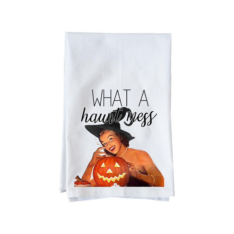 What a Haunt Mess Kitchen Towel