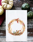 November Wreath with Options Kitchen Towel