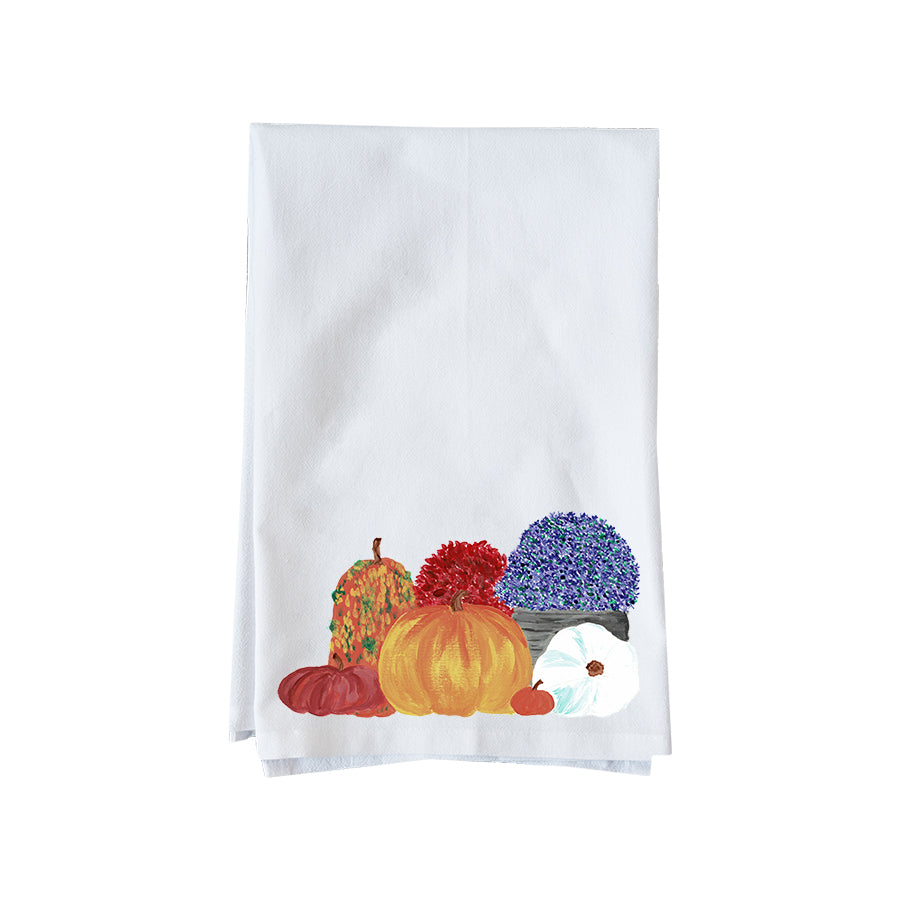 Pumpkins and Mums Kitchen Towels