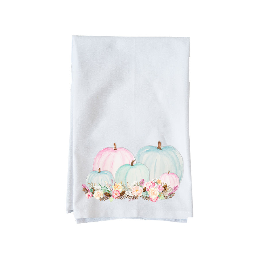 Pastel Pumpkins Kitchen Towel
