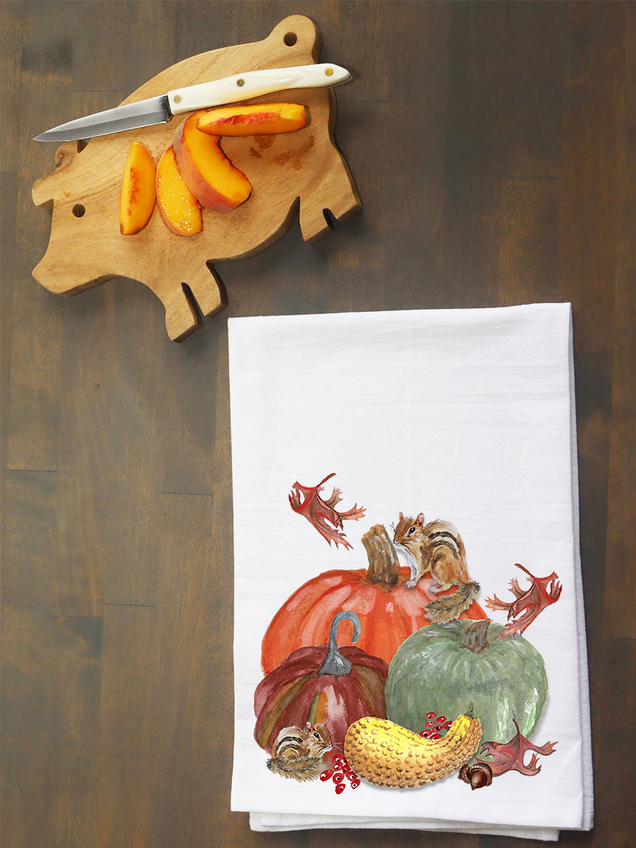 Pumpkins and Chipmunks Kitchen Towel