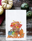 Pumpkins, Flowers & Chipmunks Kitchen Towel