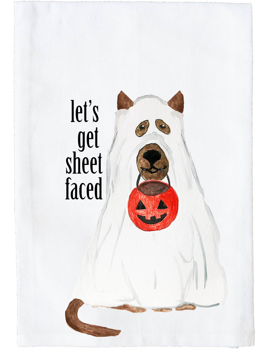 Sheet faced- Dog Ghost Halloween Ornament