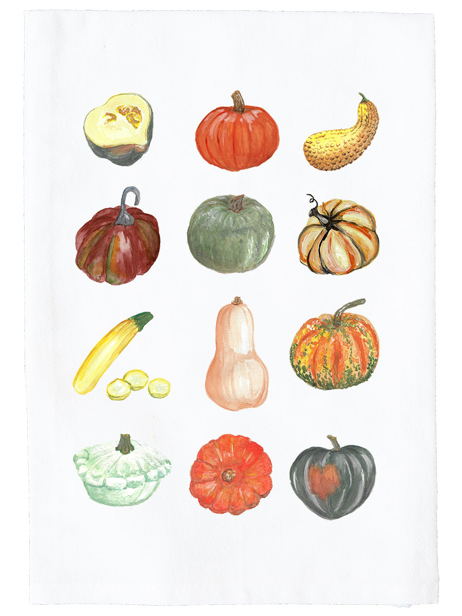 Squash Collage Kitchen Towel