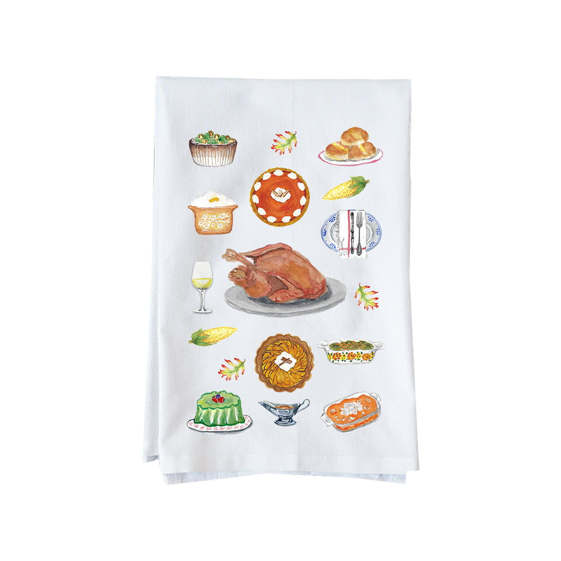 Thanksgiving collage Kitchen Towel