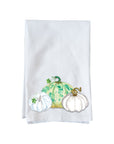 White and Green pumpkins Kitchen Towel