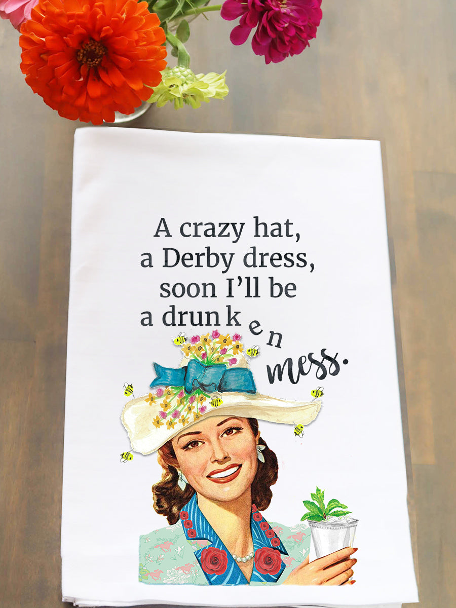 A Crazy Hat... Derby Kitchen Towel