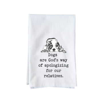 Apologizing for relatives Kitchen Towel