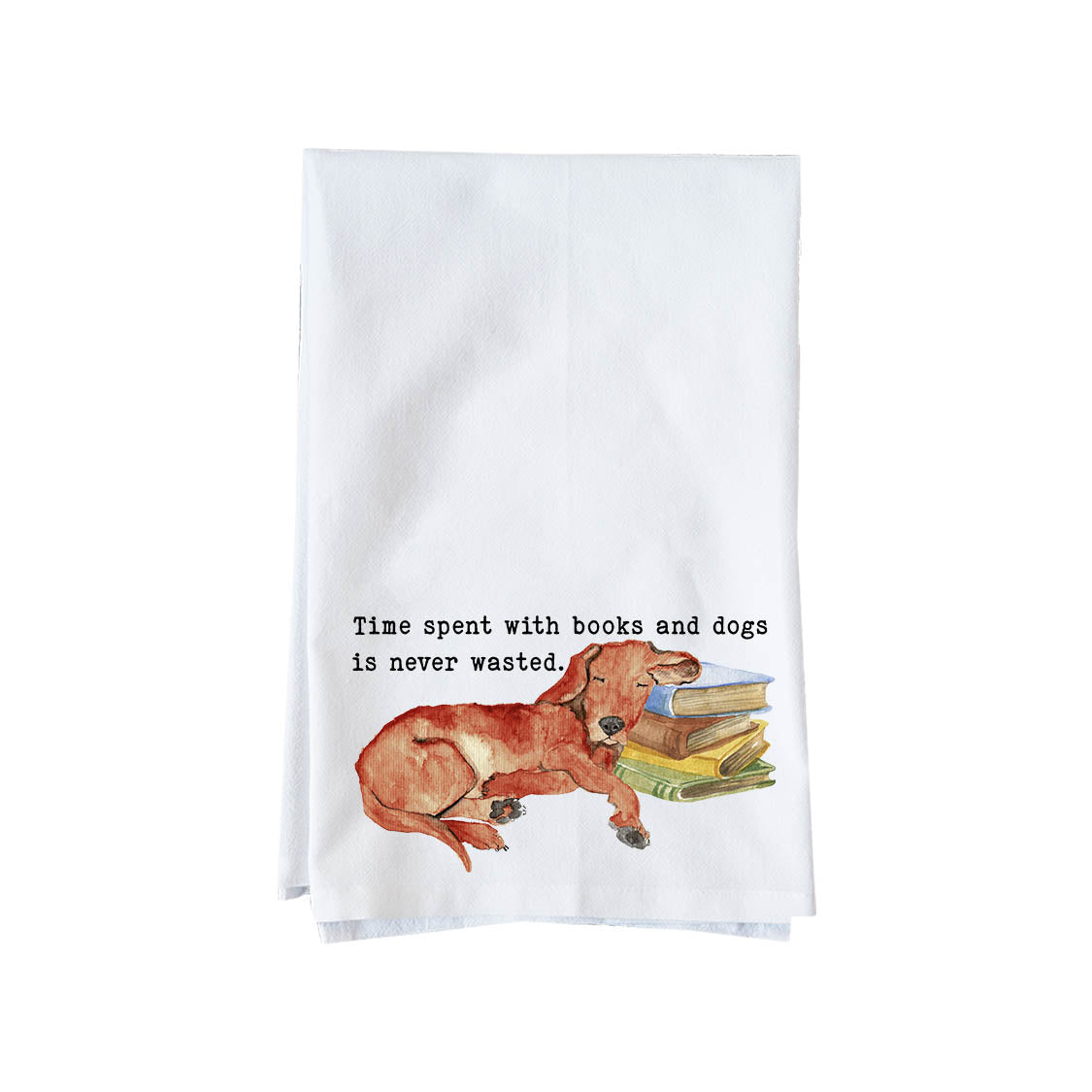 Books and dogs Kitchen Towel