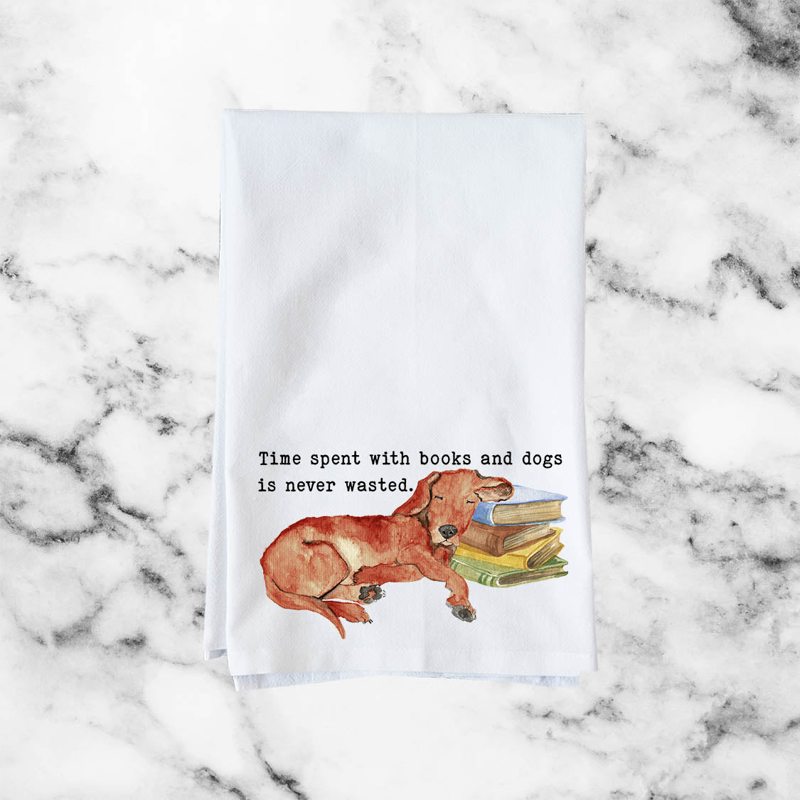 Books and dogs Kitchen Towel