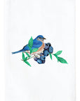 Bluebird and Blueberries Kitchen Towel