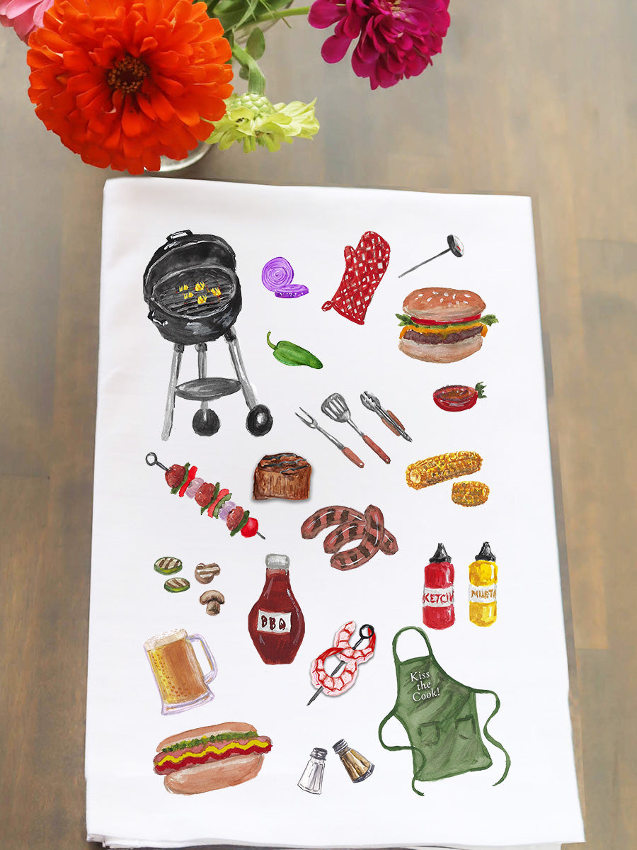 BBQ Collage Kitchen Towel