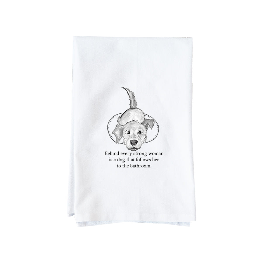 Behind Every Strong Woman Kitchen Towel
