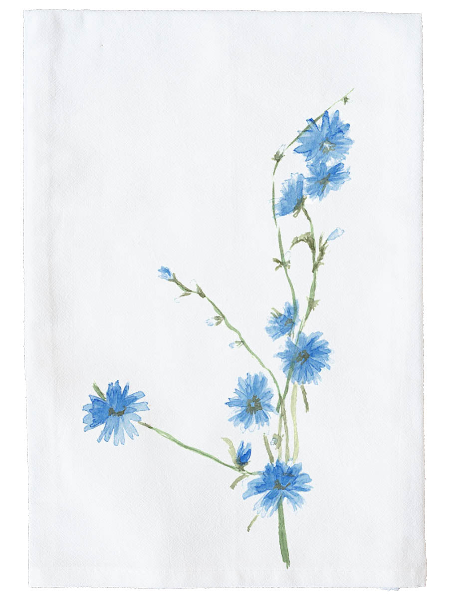 Blue Wildflowers Kitchen Towel