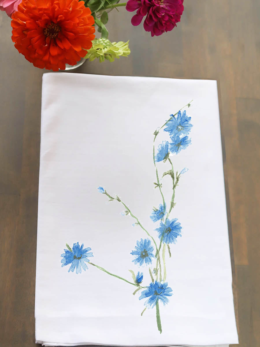 Blue Wildflowers Kitchen Towel