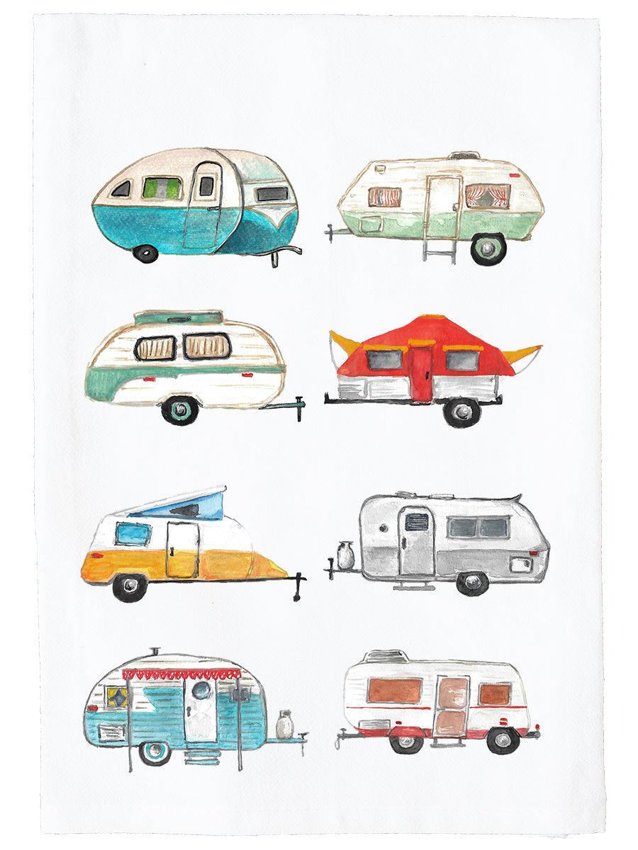Camper Collage Kitchen Towel