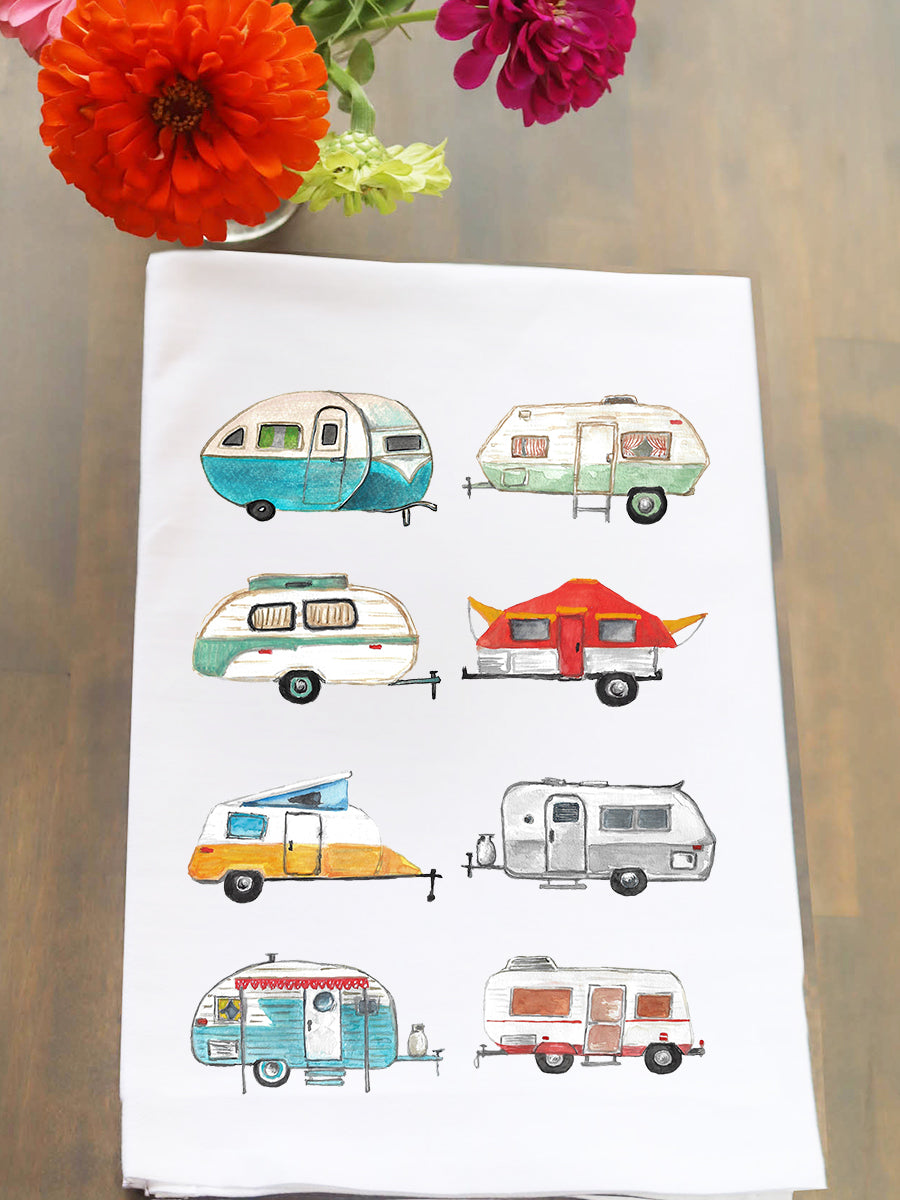Camper Collage Kitchen Towel