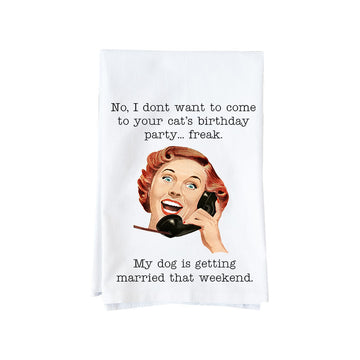 Cat's Birthday Party Kitchen Towel