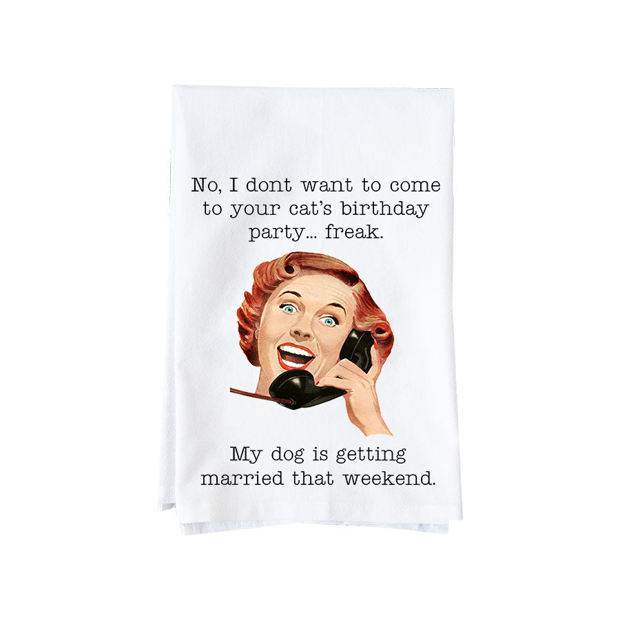 Cat's Birthday Party Kitchen Towel