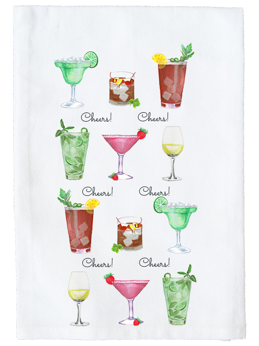 Cheers cocktails Kitchen Towel