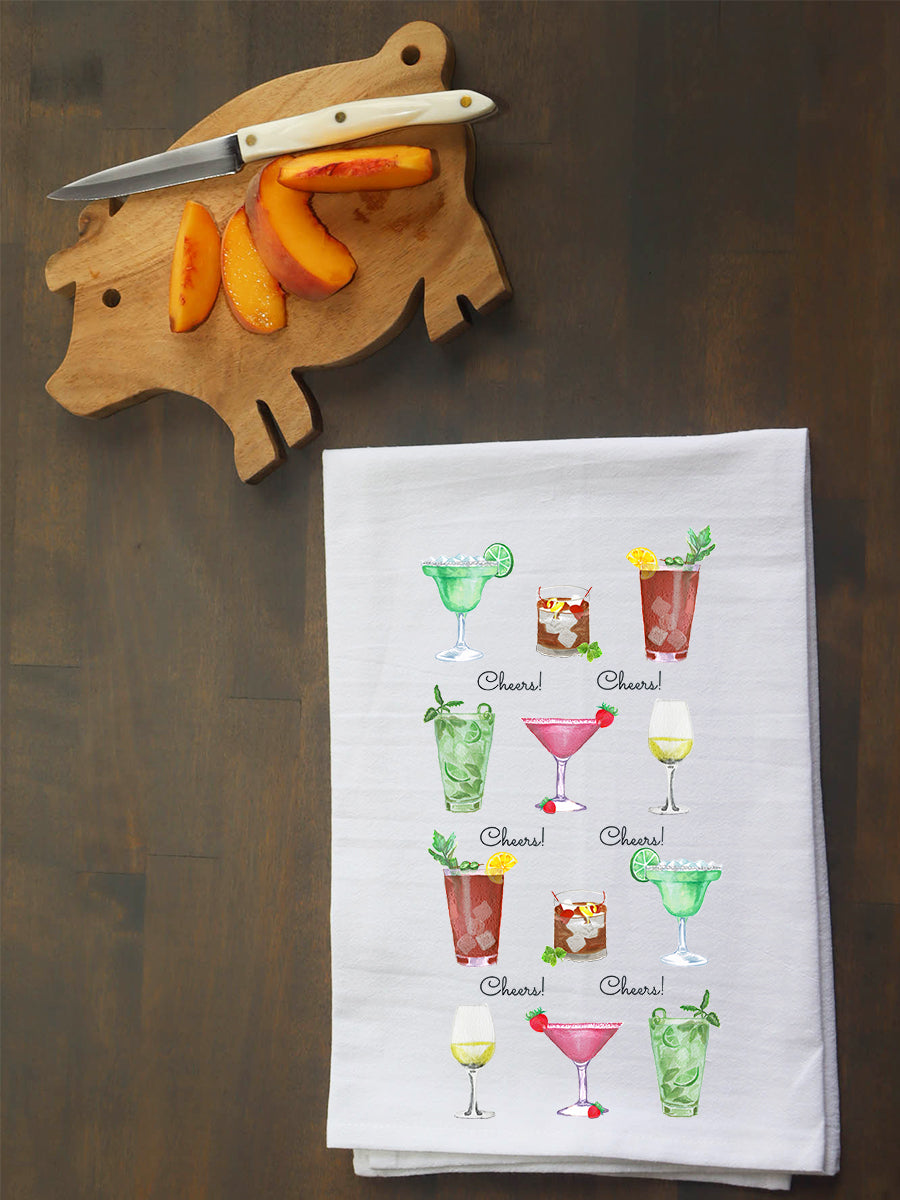 Cheers cocktails Kitchen Towel