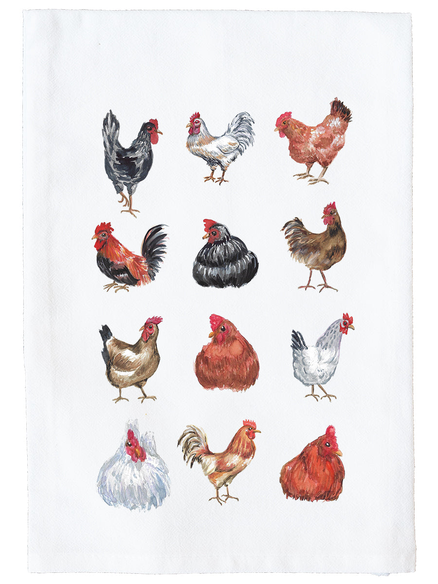 Chicken Collage Kitchen Towel