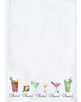 Cocktails In a Row Kitchen Towel