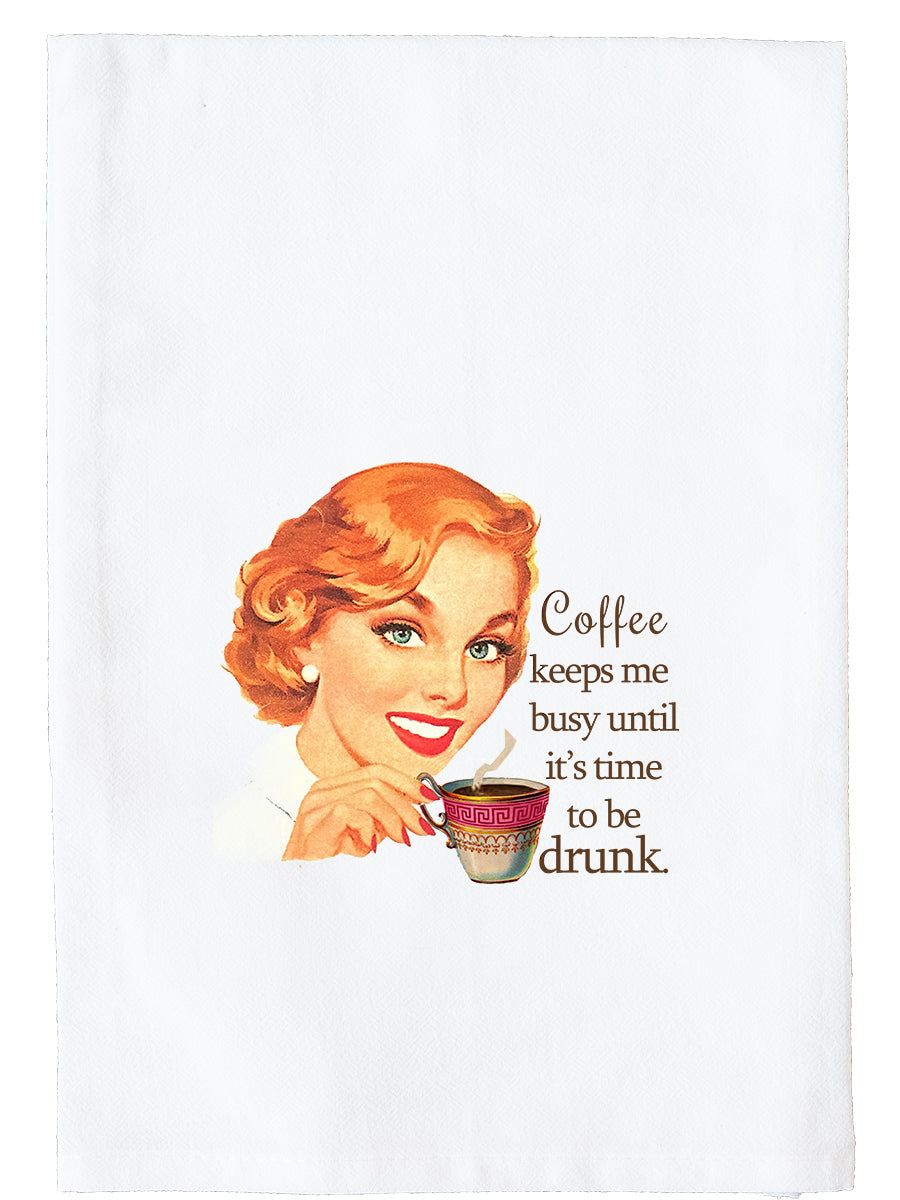 Coffee Keeps Me Busy Kitchen Towel