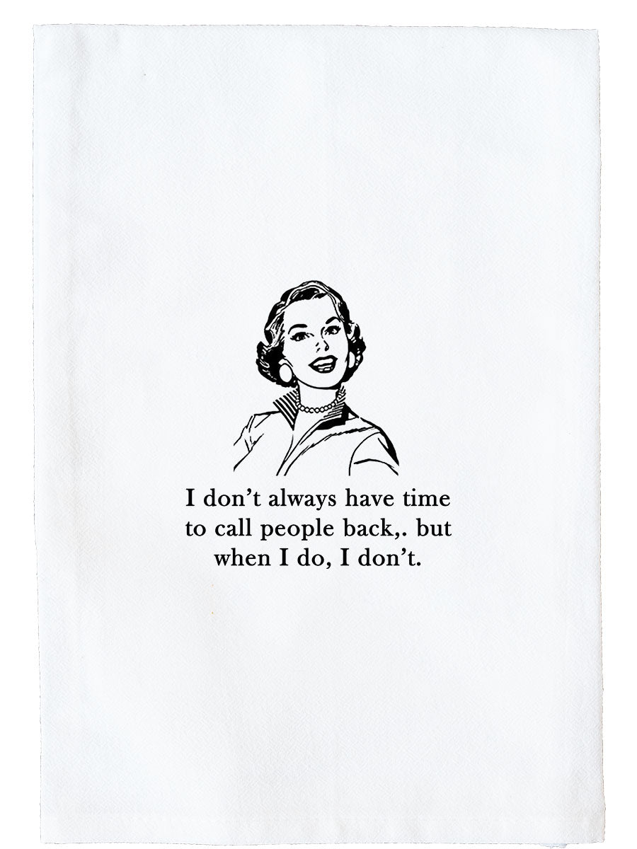 Call People Back Kitchen Towel