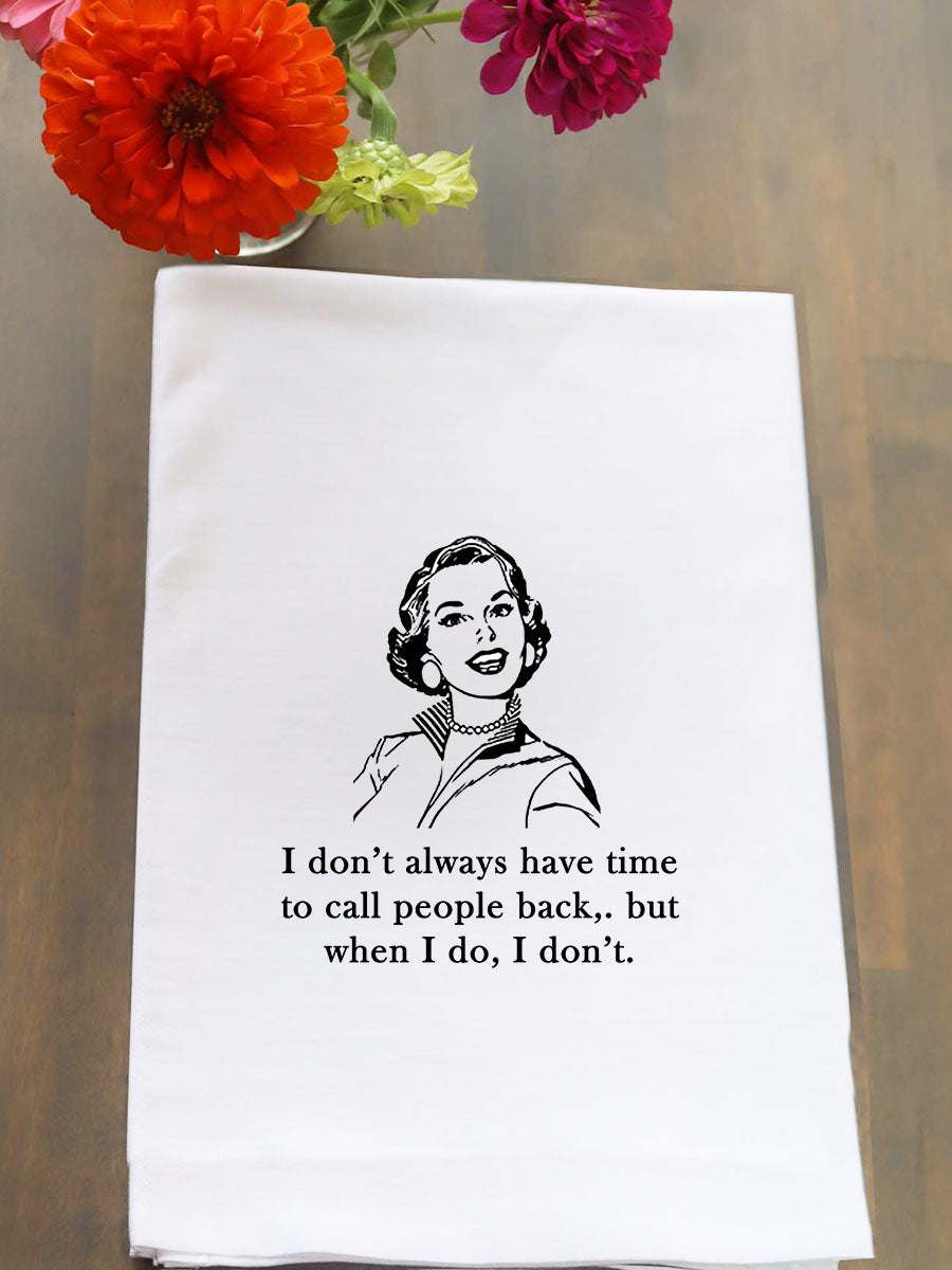 Call People Back Kitchen Towel