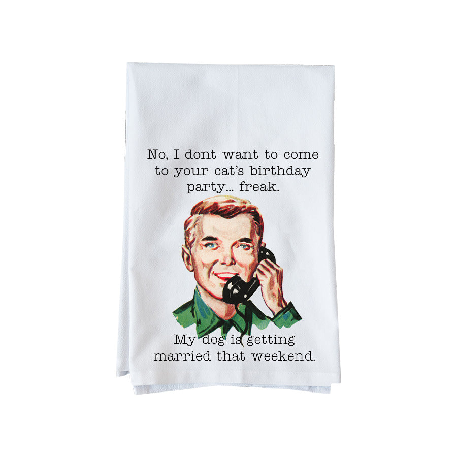 Cat's Birthday Party Kitchen Towel