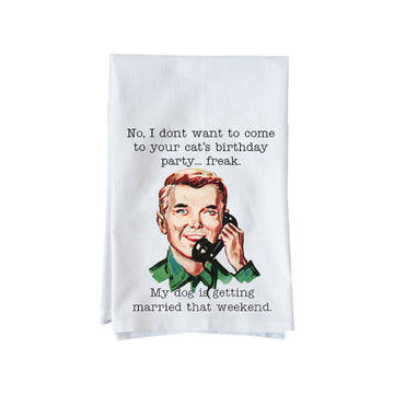 Cat's Birthday Party Kitchen Towel