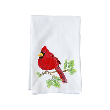 Cardinal On A Branch Kitchen Towel