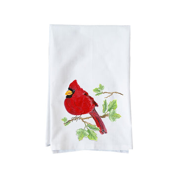Cardinal On A Branch Kitchen Towel