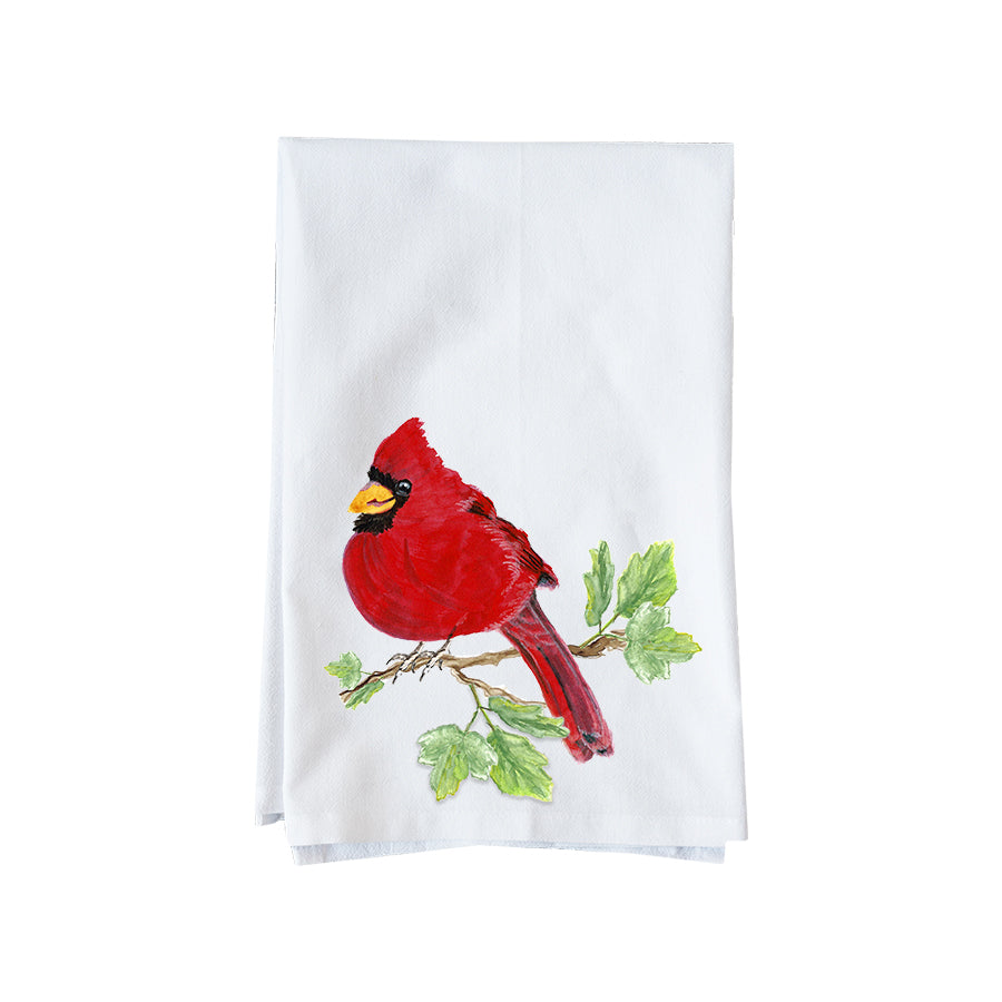 Cardinal On A Branch Kitchen Towel