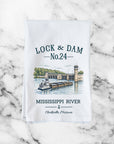 Lock and Dam No.24 Kitchen Towel