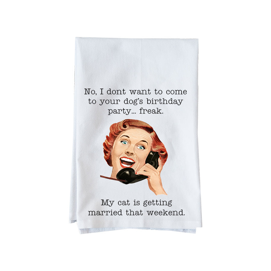 Dog's birthday party Kitchen Towel