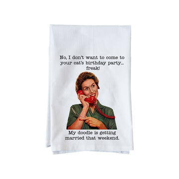 Doodle Getting Married Kitchen Towel