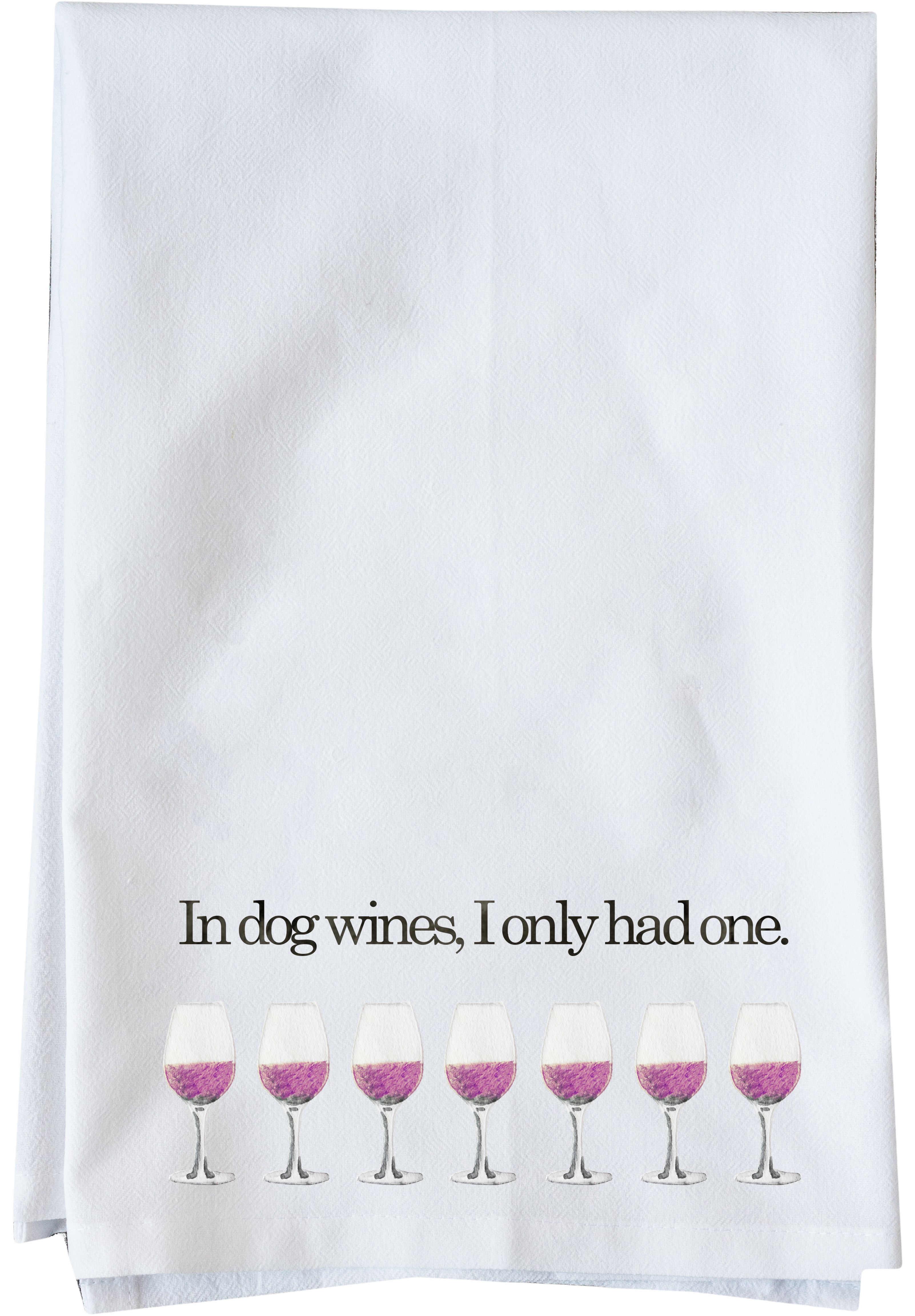Dog Wine Red Kitchen Towel